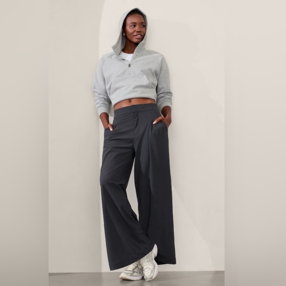 Athleta Pinnacle High Rise Trousers 4 Black Sand